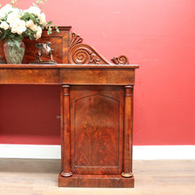 Load image into Gallery viewer, Antique English Mahogany and Flame Mahogany Twin Pedestal Sideboard. B12694

