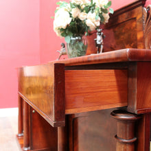 Load image into Gallery viewer, Antique English Mahogany and Flame Mahogany Twin Pedestal Sideboard. B12694
