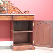 Load image into Gallery viewer, Antique English Mahogany and Flame Mahogany Twin Pedestal Sideboard. B12694
