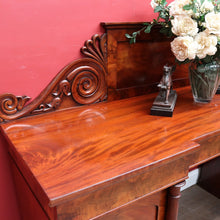 Load image into Gallery viewer, Antique English Mahogany and Flame Mahogany Twin Pedestal Sideboard. B12694
