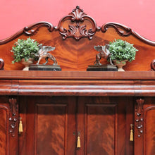Load image into Gallery viewer, Antique English Mahogany and Flame Mahogany Inverted Breakfront Sideboard with Cellaret. B13081
