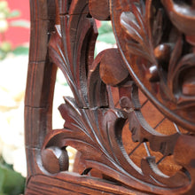 Load image into Gallery viewer, French Walnut Easel-Form Canterbury with Lyre Motif and Carved Details. B11319
