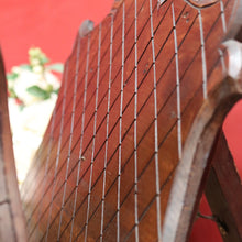 Load image into Gallery viewer, French Walnut Easel-Form Canterbury with Lyre Motif and Carved Details. B11319
