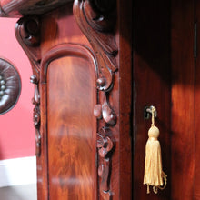 Load image into Gallery viewer, Antique English Mahogany and Flame Mahogany Inverted Breakfront Sideboard with Cellaret. B13081
