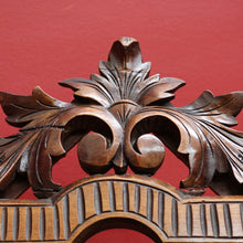 Load image into Gallery viewer, French Walnut Easel-Form Canterbury with Lyre Motif and Carved Details. B11319
