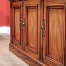 Load image into Gallery viewer, Antique English Sideboard or Dumb Waiter / Servery in Mahogany with Cupboard Storage. B12377
