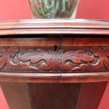 Load image into Gallery viewer, x SOLD Antique Victorian Sewing or Lady’s Work Table with Pedestal Base and Carved Detail. B12659
