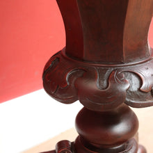 Load image into Gallery viewer, x SOLD Antique Victorian Sewing or Lady’s Work Table with Pedestal Base and Carved Detail. B12659
