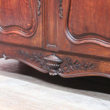 Load image into Gallery viewer, Antique French Oak Sideboard with Three Drawers Two Door Cupboard B13086
