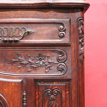 Load image into Gallery viewer, Antique French Oak Sideboard with Three Drawers Two Door Cupboard B13086
