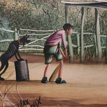 Load image into Gallery viewer, Max Mannix Original Oil on Canvas – &quot;Slow Down Lindwall, It’s Only a Game&quot; B12383
