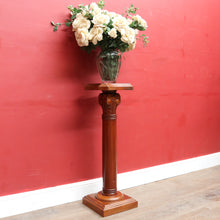 Load image into Gallery viewer, Mahogany Classical Column Pedestal Plant Stand, Carved Acanthus Capital. B13087
