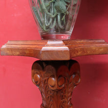 Load image into Gallery viewer, Mahogany Classical Column Pedestal Plant Stand, Carved Acanthus Capital. B13087
