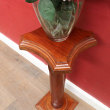 Load image into Gallery viewer, Mahogany Classical Column Pedestal Plant Stand, Carved Acanthus Capital. B13087

