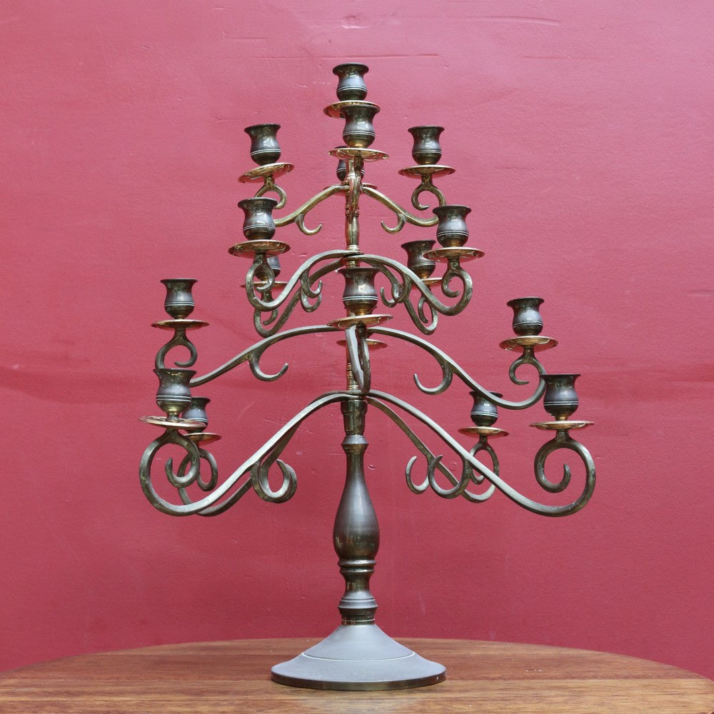 Large Brass 17-Branch Gothic Revival Candelabra – French Style. B12840