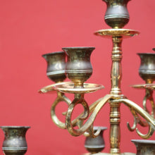 Load image into Gallery viewer, Large Brass 17-Branch Gothic Revival Candelabra – French Style. B12840

