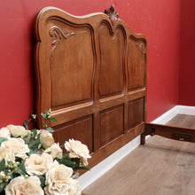 Load image into Gallery viewer, Antique French Oak Double Bed - includes Headboard, Foot, Side Rails. B12394
