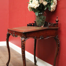 Load image into Gallery viewer, x SOLD Antique French Ladies Desk, Brazilian Rosewood and Green Leather Desk. B12384
