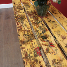 Load image into Gallery viewer, Vintage Cast Garden Pub Table with Timber Plank Top and Ornate Trestle Base. B13066
