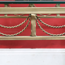 Load image into Gallery viewer, Pair of Hollywood Regency-Style Gilt Metal Side Tables. Bevelled Glass Tops B13073
