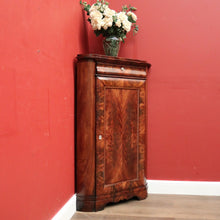 Load image into Gallery viewer, Antique Flame Mahogany Biedermeier Corner Cabinet or Storage Cabinet.  B12392
