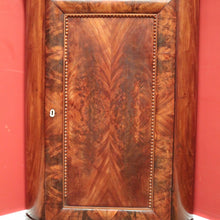 Load image into Gallery viewer, Antique Flame Mahogany Biedermeier Corner Cabinet or Storage Cabinet.  B12392
