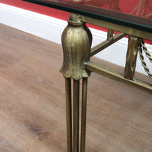 Load image into Gallery viewer, Pair of Hollywood Regency-Style Gilt Metal Side Tables. Bevelled Glass Tops B13073
