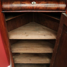 Load image into Gallery viewer, Antique Flame Mahogany Biedermeier Corner Cabinet or Storage Cabinet.  B12392
