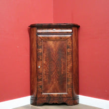 Load image into Gallery viewer, Antique Flame Mahogany Biedermeier Corner Cabinet or Storage Cabinet.  B12392
