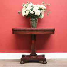 Load image into Gallery viewer, Antique English Mahogany Card Table or Fold Over Games Table or Hall Table. B12334
