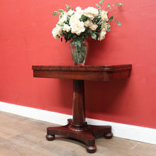 Load image into Gallery viewer, Antique English Mahogany Card Table or Fold Over Games Table or Hall Table. B12334
