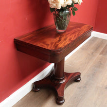 Load image into Gallery viewer, Antique English Mahogany Card Table or Fold Over Games Table or Hall Table. B12334
