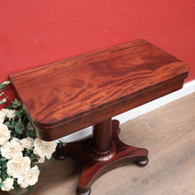 Load image into Gallery viewer, Antique English Mahogany Card Table or Fold Over Games Table or Hall Table. B12334
