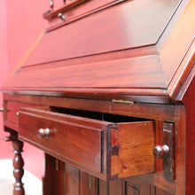 Load image into Gallery viewer, Vintage Mahogany Writing Desk with Drop Front and Hidden Storage. B12685
