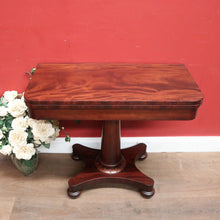 Load image into Gallery viewer, Antique English Mahogany Card Table or Fold Over Games Table or Hall Table. B12334
