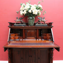Load image into Gallery viewer, Vintage Mahogany Writing Desk with Drop Front and Hidden Storage. B12685
