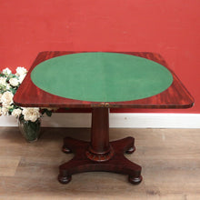Load image into Gallery viewer, Antique English Mahogany Card Table or Fold Over Games Table or Hall Table. B12334
