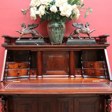 Load image into Gallery viewer, Vintage Mahogany Writing Desk with Drop Front and Hidden Storage. B12685
