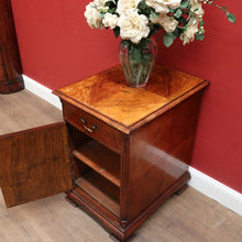 Load image into Gallery viewer, Antique Flame Mahogany Single Door Hall Cabinet Lamp Cupboard or Bedside. B12388
