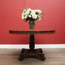 Load image into Gallery viewer, Antique English Rosewood Dining Table with a Circular Top and Pedestal Base. B12389
