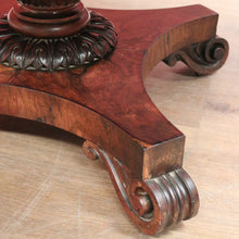 Load image into Gallery viewer, Antique English Rosewood Dining Table with a Circular Top and Pedestal Base. B12389
