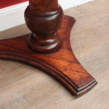 Load image into Gallery viewer, Antique Rosewood and Mahogany Pedestal Occasional Table or Lamp Table. B13052

