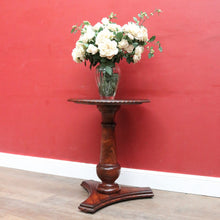 Load image into Gallery viewer, Antique Rosewood and Mahogany Pedestal Occasional Table or Lamp Table. B13052
