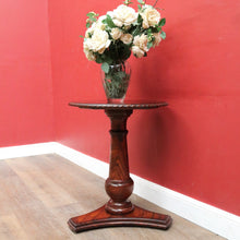 Load image into Gallery viewer, Antique Rosewood and Mahogany Pedestal Occasional Table or Lamp Table. B13052
