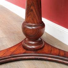 Load image into Gallery viewer, Antique Rosewood and Mahogany Pedestal Occasional Table or Lamp Table. B13052
