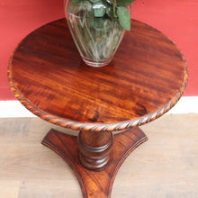 Load image into Gallery viewer, Antique Rosewood and Mahogany Pedestal Occasional Table or Lamp Table. B13052
