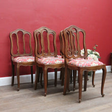 Load image into Gallery viewer, Set of Six Antique French Chairs with Open Work Backs and William Morris Strawberry Thief Seats. B12875
