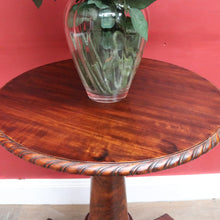 Load image into Gallery viewer, Antique Rosewood and Mahogany Pedestal Occasional Table or Lamp Table. B13052
