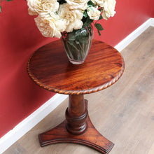 Load image into Gallery viewer, Antique Rosewood and Mahogany Pedestal Occasional Table or Lamp Table. B13052

