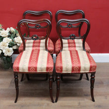 Load image into Gallery viewer, Set of Four Antique English Rosewood Balloon Back Dining Chairs. B13049
